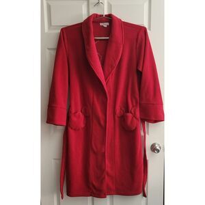 Disney Store Womens Mickey Mouse Christmas Robe Oversized S‎ Red Santa Hat